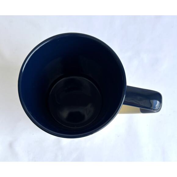 Edible Arrangements Ceramic Coffee Mug Navy Blue/Cream 16 oz - Picture 6 of 8
